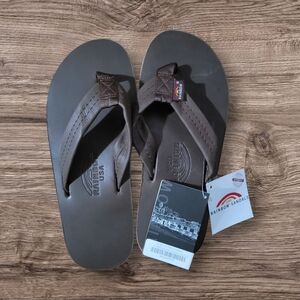 Rainbow Men's Brown Flip Flops